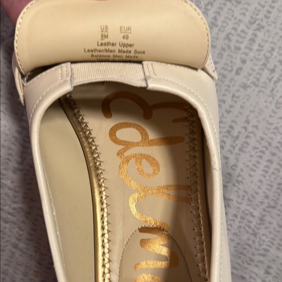 Sam Edelman Cream Leather Loafers - Picture 5 of 9